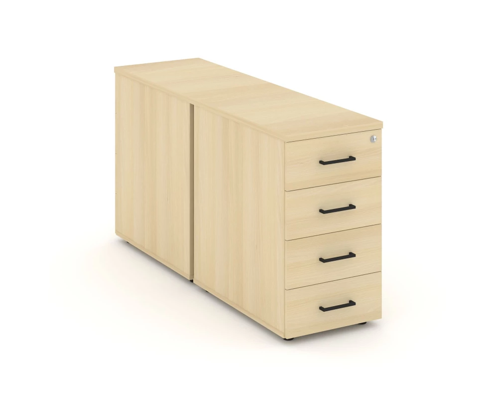 Тумба опорная/приставная с ящиками 416x1432x750 Style Project