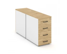 Тумба опорная/приставная с ящиками 416x1432x750 Style Project images