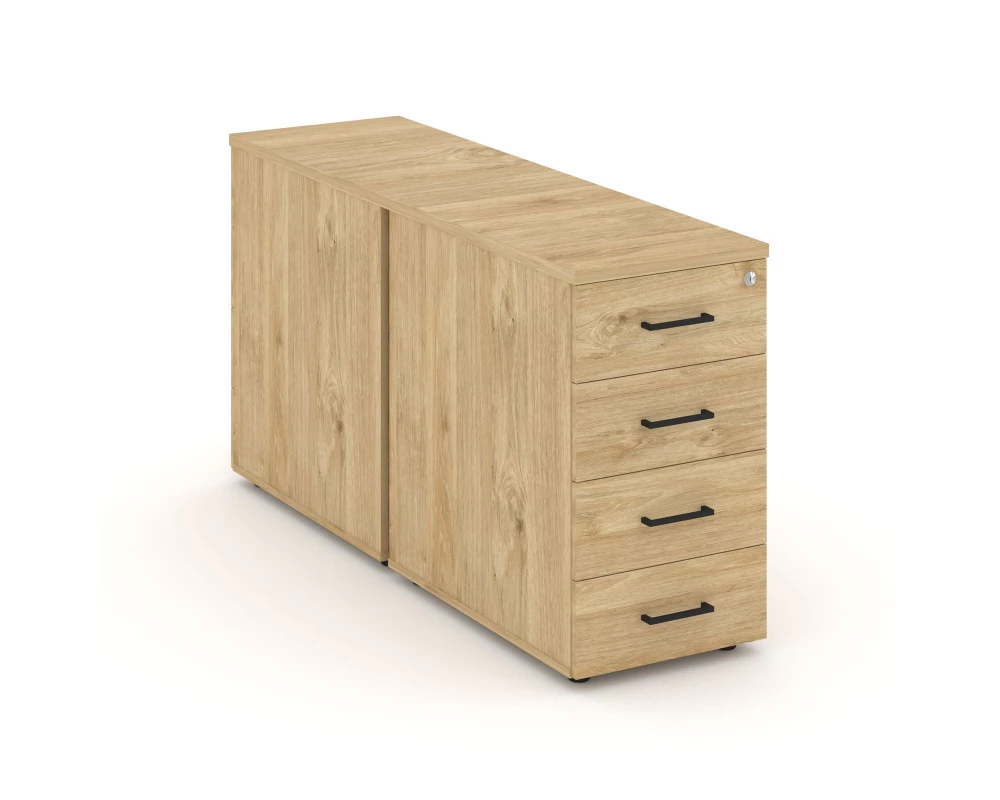 Тумба опорная/приставная с ящиками 416x1632x750 Style Project