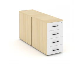 Тумба опорная/приставная с ящиками 416x1632x750 Style Project images