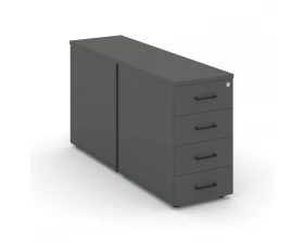 Тумба опорная/приставная с ящиками 416x1632x750 Style Project images