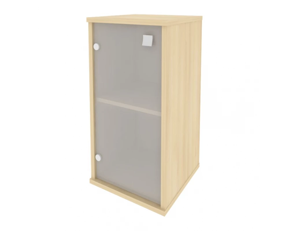 Шкаф низкий узкий 1 низкая дверь стекло левый 412x410x828 Style System