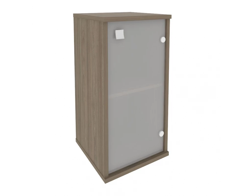 Шкаф низкий узкий 1 низкая дверь стекло правый 412x410x828 Style System