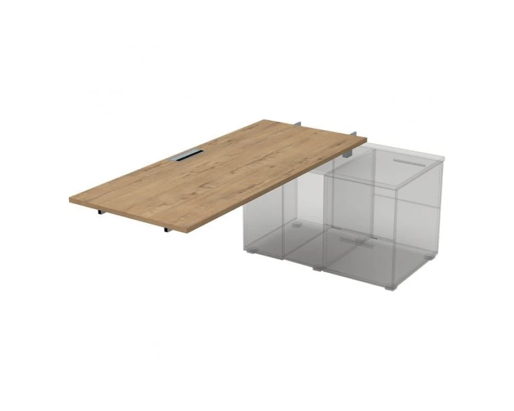 Стол рабочий прямолинейный для крепления на тумбу, средний (1600*700*750) СПС.974 Gloss