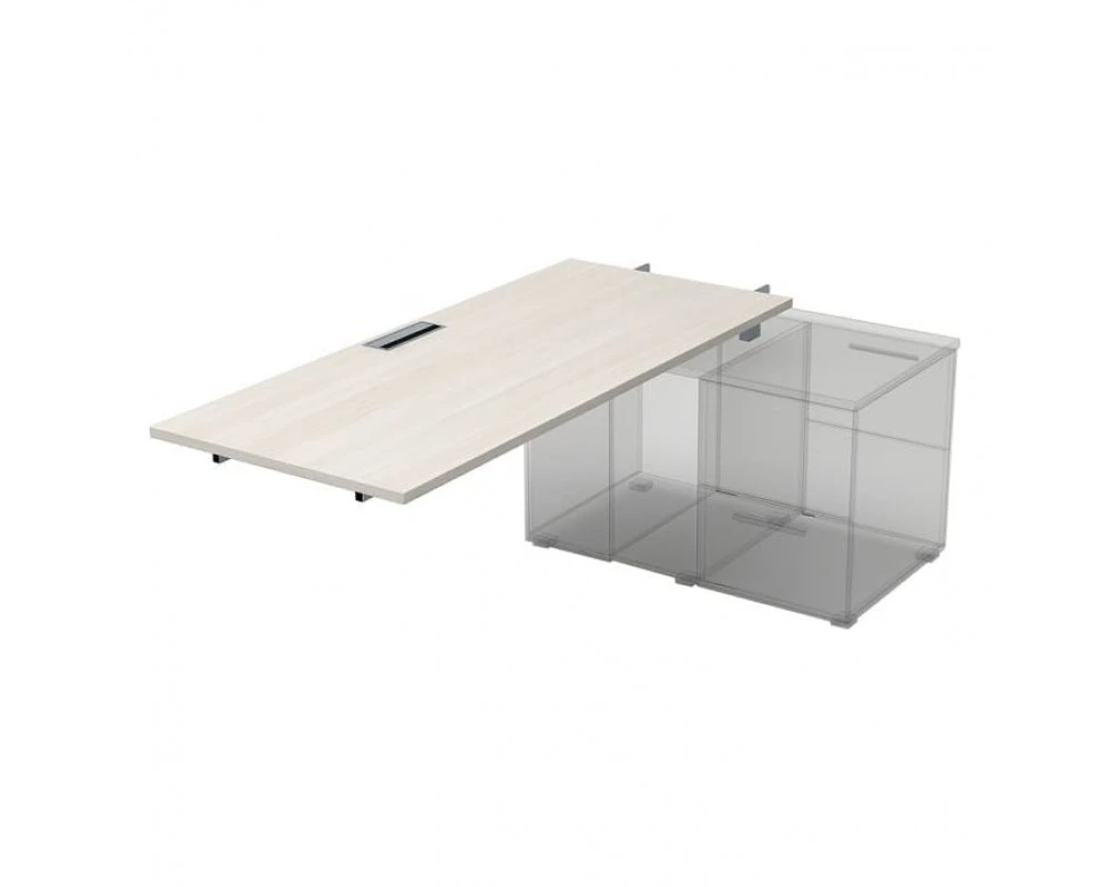 Стол рабочий прямолинейный для крепления на тумбу, средний (1600*700*750) СПС.974 Gloss