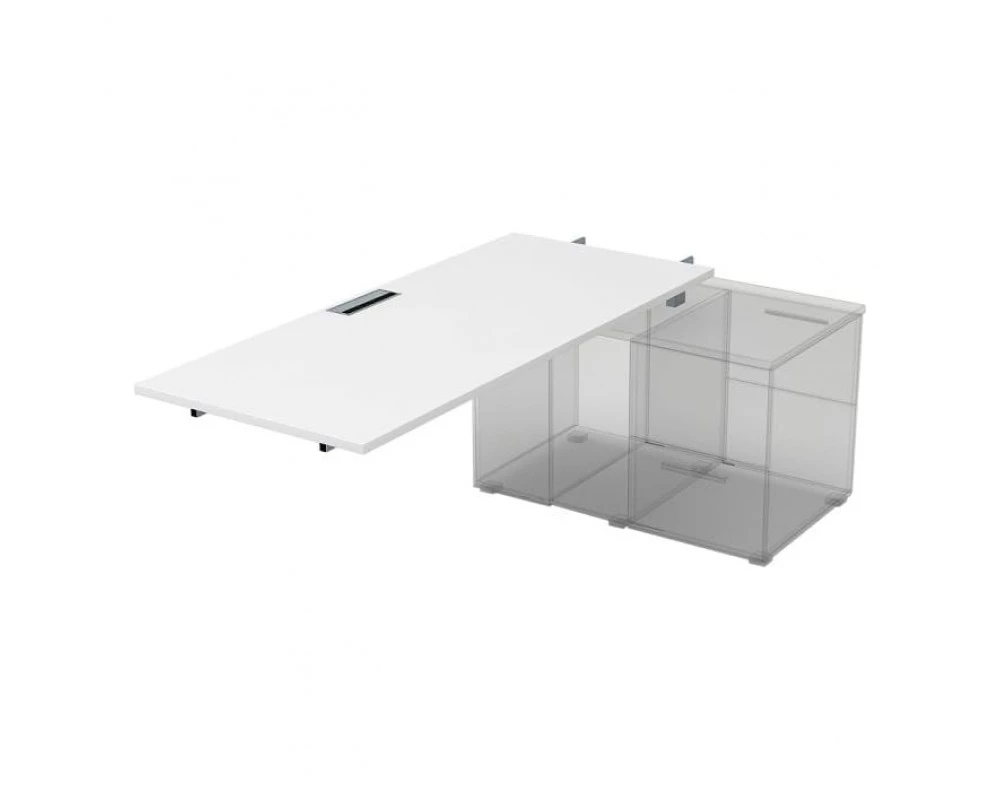 Стол рабочий прямолинейный для крепления на тумбу, средний (1600*700*750) СПС.974 Gloss