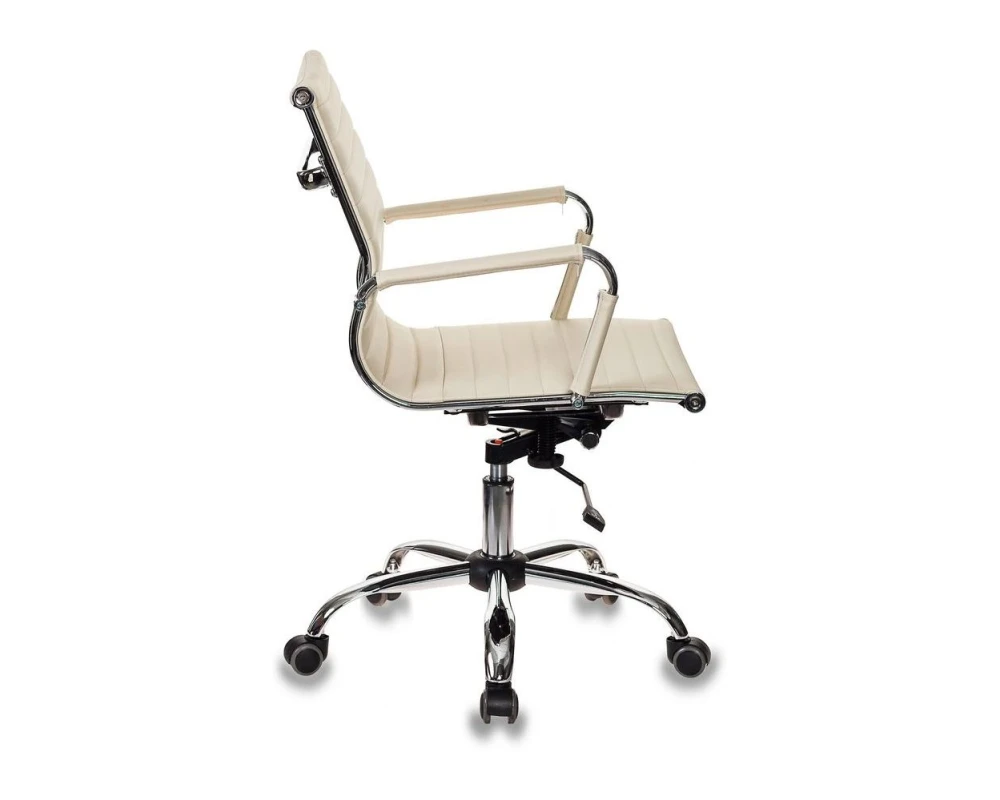 Кресло Бюрократ CH-883-LOW Экокожа, Слоновая кость