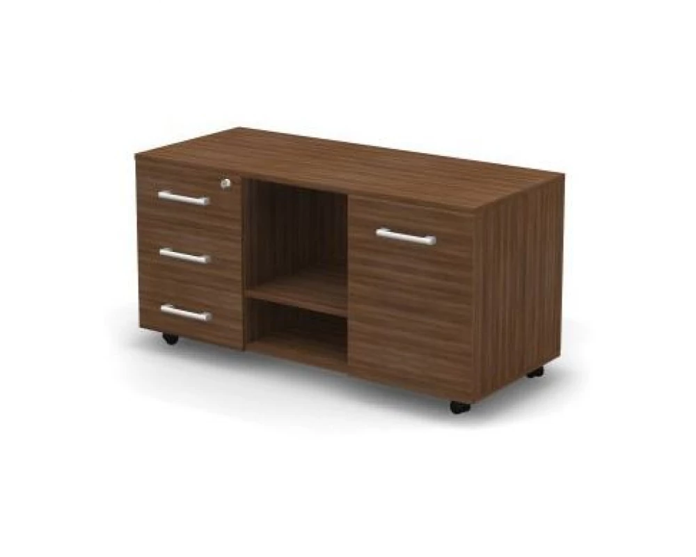 Тумба мобильная левая с нишей 117,2х50х59,4 Smart Director Орех табак