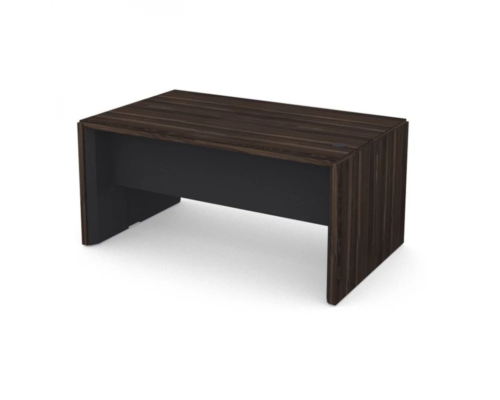 Стол руководителя левый new 160,6х96х75,3 Vegas (df) Дуб монтенегро/Черный