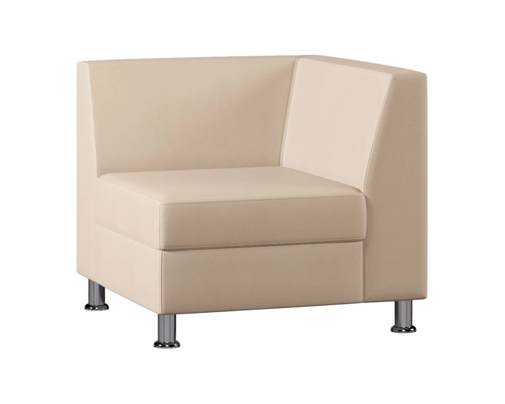 Модуль Everprof Monro с подлокотником одноместный левый Экокожа, Бежевый