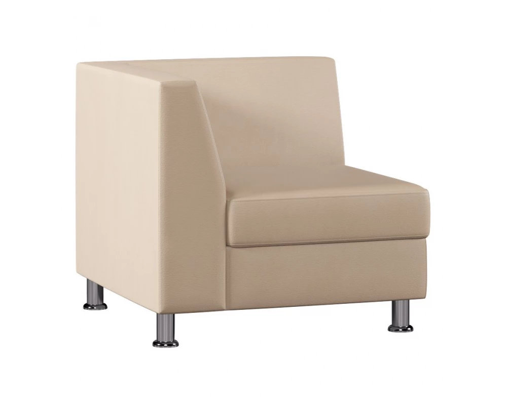 Модуль Everprof Monro с подлокотником одноместный правый Экокожа, Бежевый