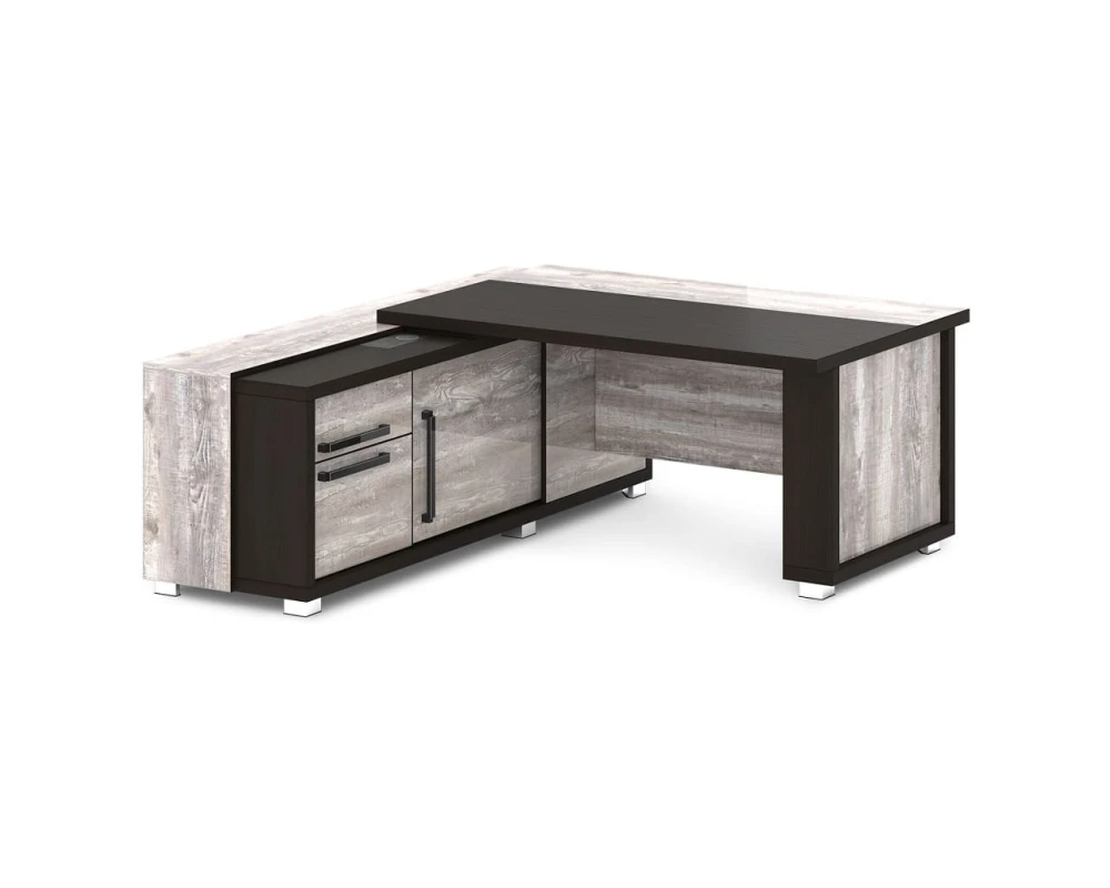 Стол с греденцией (беспроводная зарядка, 2xUSB, розетка) 1835х2016х750 Грейс / Grace