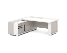 Стол с греденцией (беспроводная зарядка, 2xUSB, розетка) 2035х2016х750 Грейс / Grace images