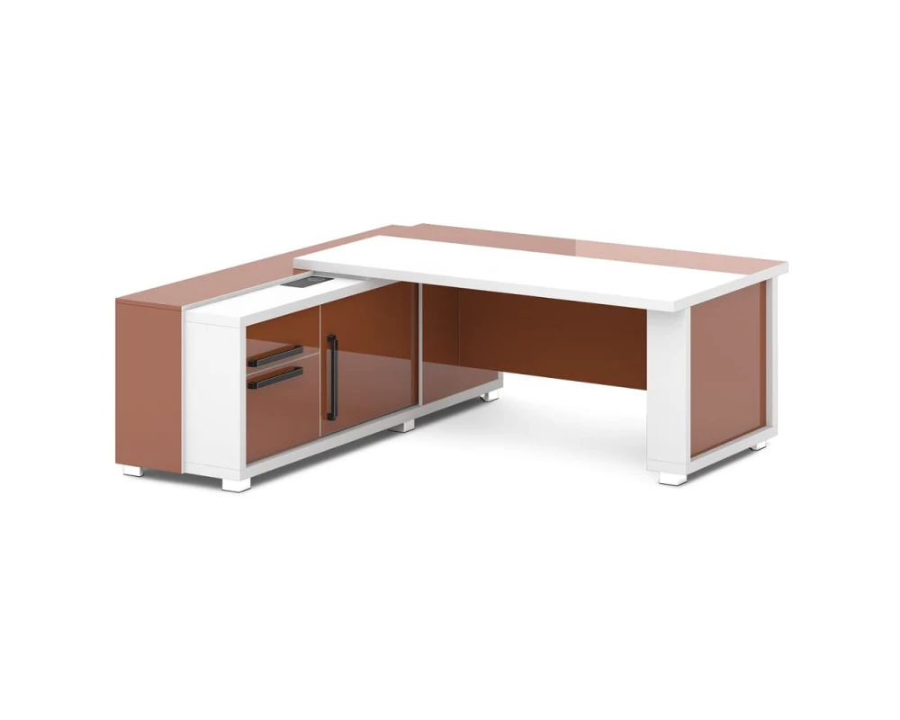 Стол с греденцией (беспроводная зарядка, 2xUSB, розетка) 2035х2016х750 Грейс / Grace