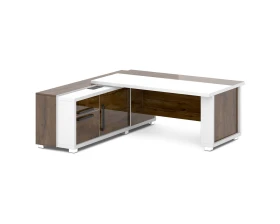 Стол с греденцией (беспроводная зарядка, 2xUSB, розетка) 2035х2016х750 Грейс / Grace images