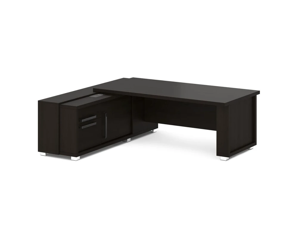 Стол с греденцией (беспроводная зарядка, 2xUSB, розетка) 2235х2016х750 Грейс / Grace