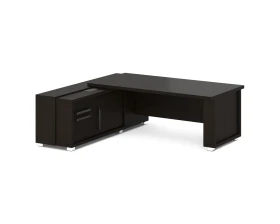 Стол с греденцией (беспроводная зарядка, 2xUSB, розетка) 2235х2016х750 Грейс / Grace images