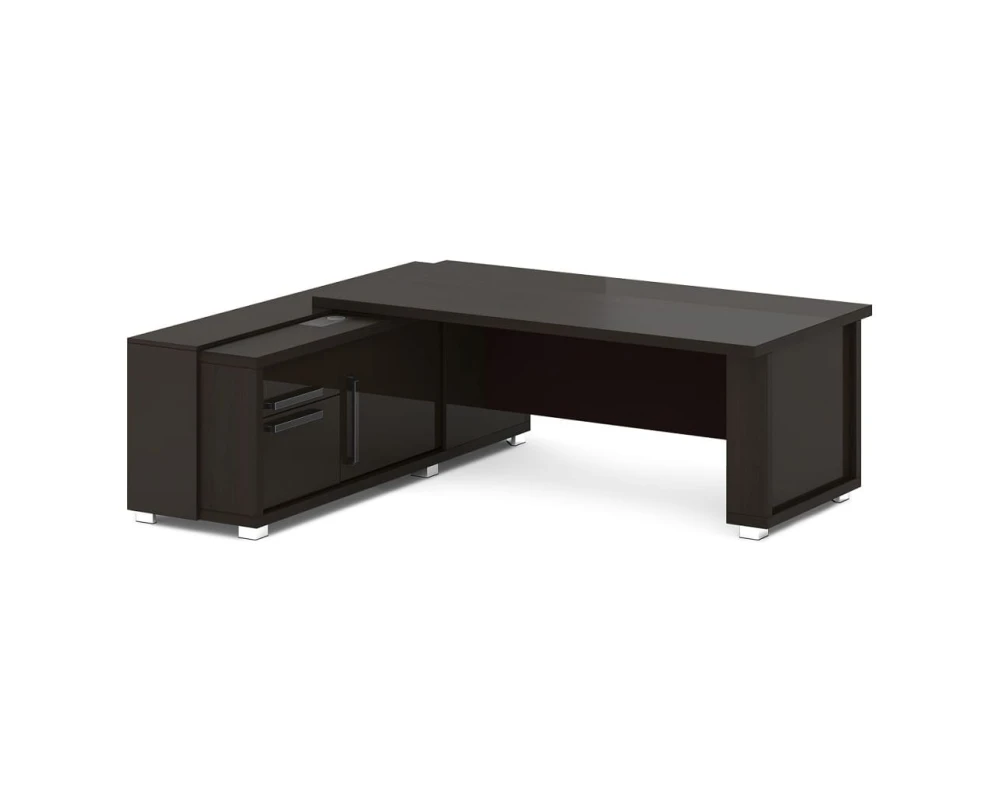 Стол с греденцией (беспроводная зарядка, 2xUSB, розетка) 2235х2016х750 Грейс / Grace