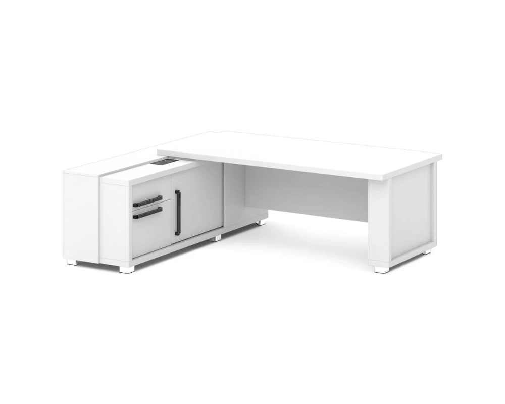 Стол с греденцией (беспроводная зарядка, 2xUSB, розетка) 2235х2016х750 Грейс / Grace