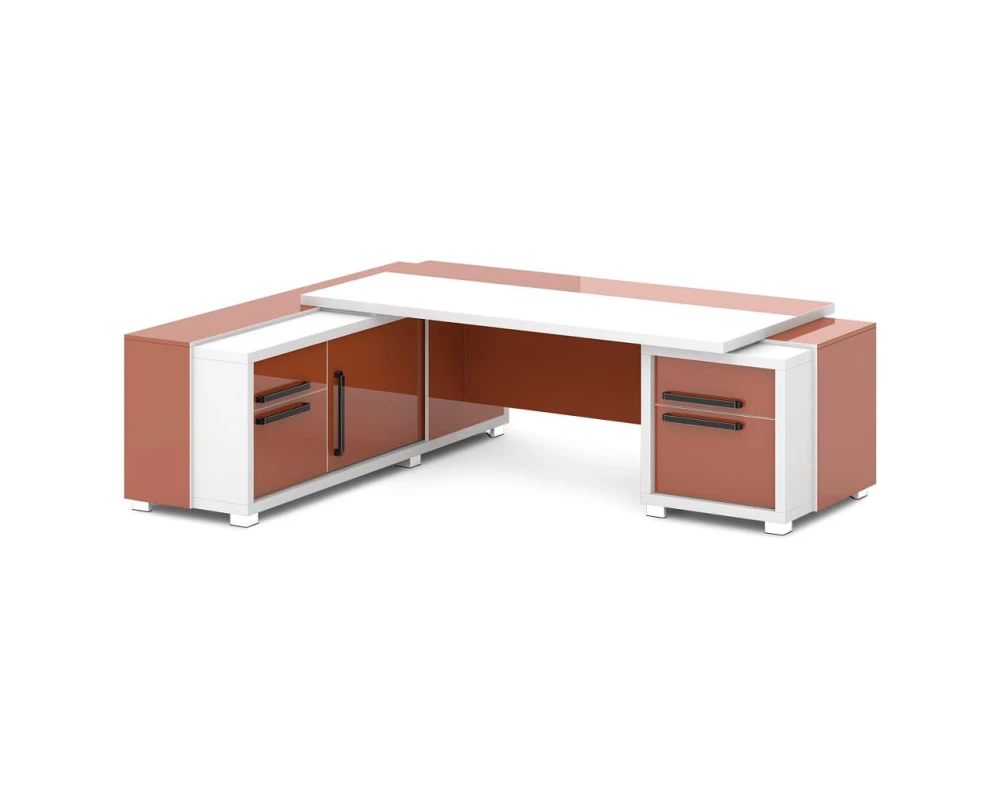 Стол с тумбой и греденцией 2470х2016х750 Грейс / Grace