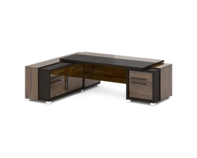 Стол с тумбой и греденцией 2470х2016х750 Грейс / Grace images