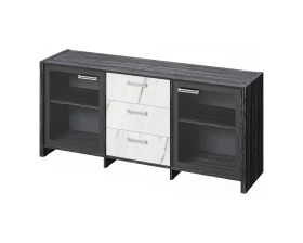 Тумба с 2 дверьми в алюминевом профиле и 3 ящиками Фестус / Festus images