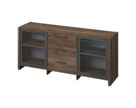 Тумба с 2 дверьми в алюминевом профиле и 3 ящиками Фестус / Festus images