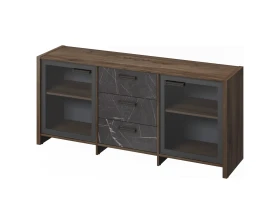 Тумба с 2 дверьми в алюминевом профиле и 3 ящиками Фестус / Festus images