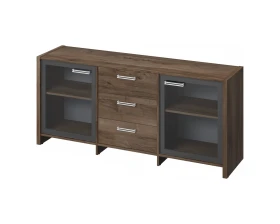 Тумба с 2 дверьми в алюминевом профиле и 3 ящиками Фестус / Festus images