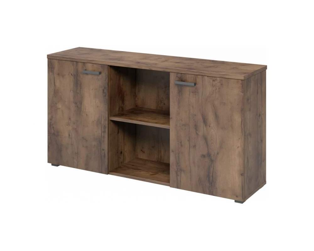 Тумба приставная к 2м столам с экраном, с распашными дверями Lemo