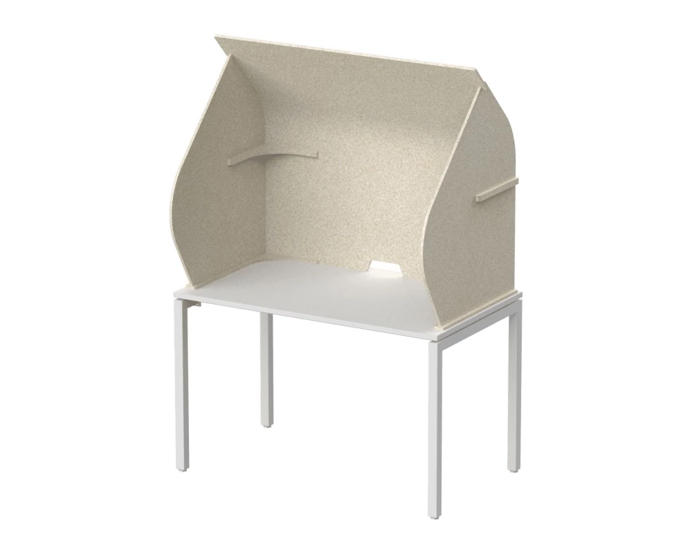 Кабина-капсула с фигурными боковыми стенками 118х61х140 Forest Office Лебединый пух