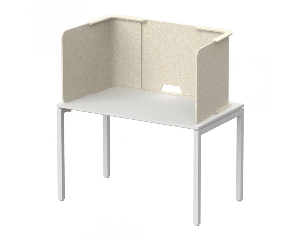 Трехсторонняя кабина-экран трапецевидной формы 76х60х45 Forest Office Лебединый пух