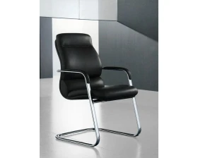 Кресло КОМФОРТ В, кожа, хром images