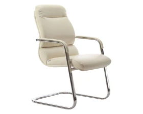 Кресло КОМФОРТ В, кожа, хром images