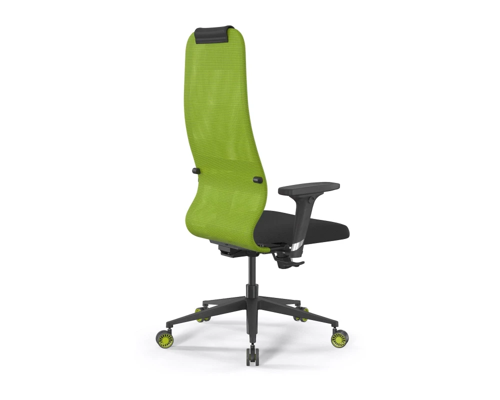 Кресло ErgoLife SynchroSit 8 B1-9D M25.B11.G19.W29 Сетка/Ткань, Зеленый/Черный