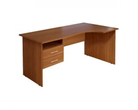 Стол кривол. с тумбой П 1604х904(704)х756 КМ77 Монолит images