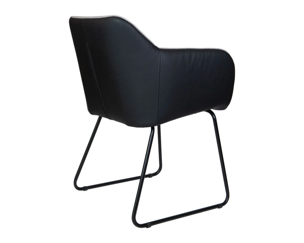 Кресло Norden Браво / Bravo Экокожа/Ткань, Серый/Черный