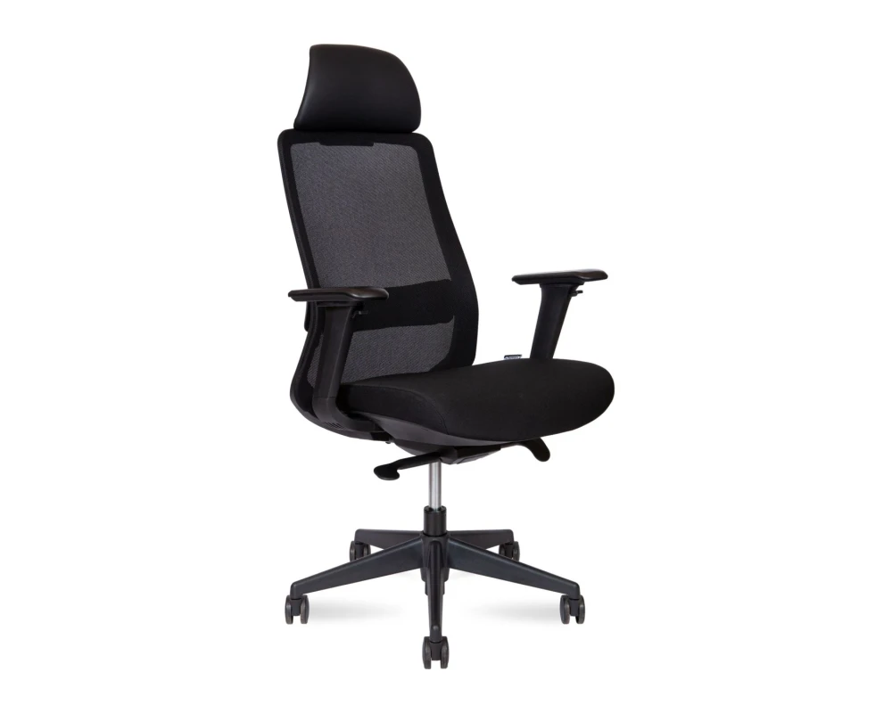 Кресло Norden Комо блэк / Como black Сетка/ Ткань, Черный