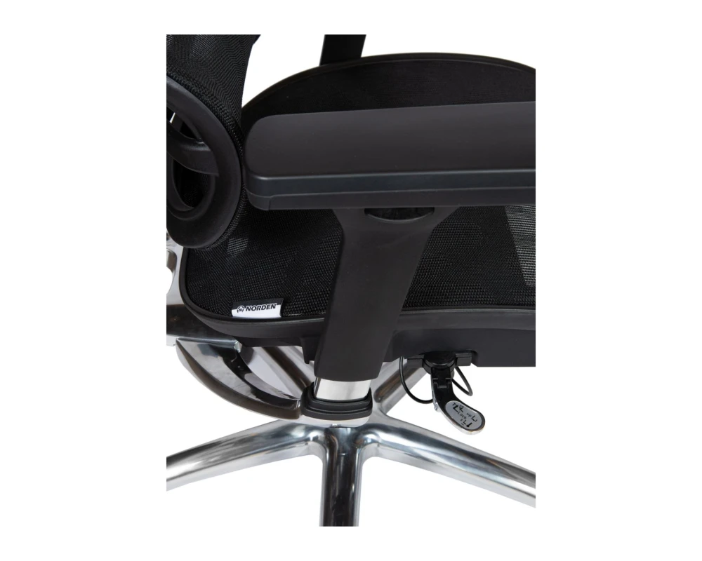 Кресло Norden Крон алюминюм блэк / Kron aluminium black Сетка, Черный