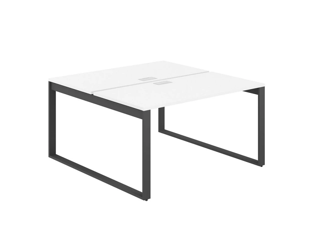 Рабочая станция с лючком 1400х1438х750 Allegro Белый/Антрацит