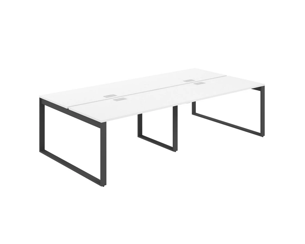 Рабочая станция с лючком 2800х1238х750 Allegro Белый/Антрацит