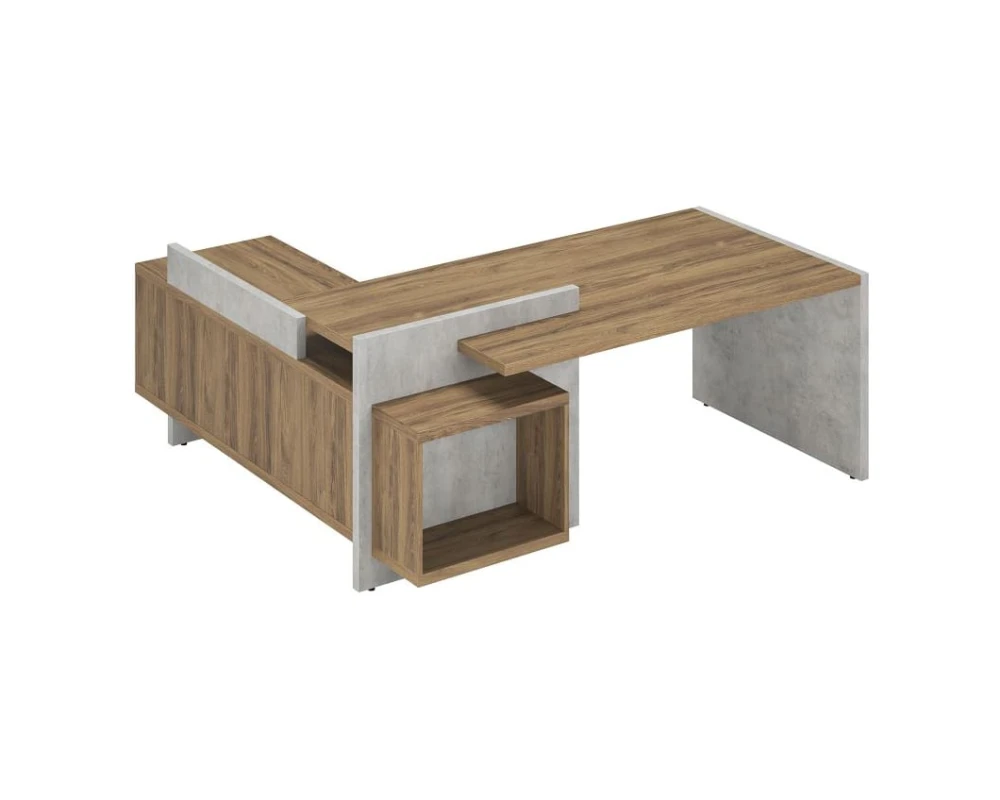 Стол левый 2000x1798x840 Вуд Стоун / Wood&Stone