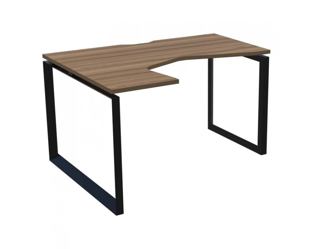 Стол эргономичный левый на металлокаркасе НТМП.О-060.ЛВ Аргентум