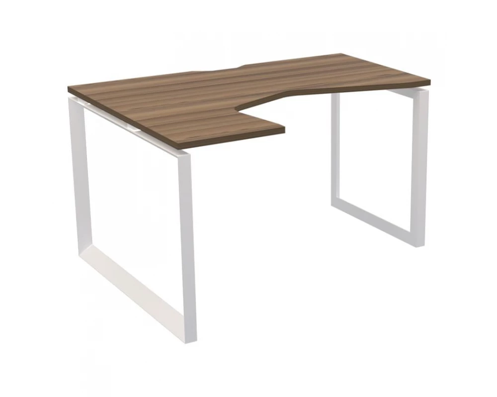 Стол эргономичный левый на металлокаркасе НТМП.О-060.ЛВ Аргентум