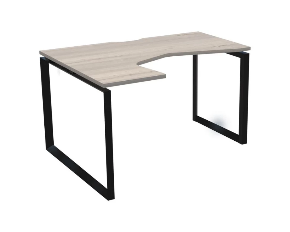 Стол эргономичный левый на металлокаркасе НТМП.О-060.ЛВ Аргентум