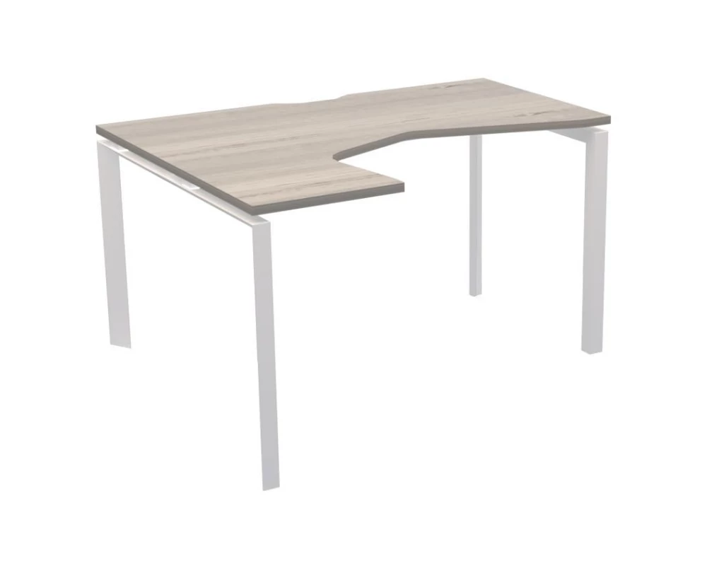 Стол эргономичный левый на металлокаркасе НТМП.П-040.ЛВ Аргентум