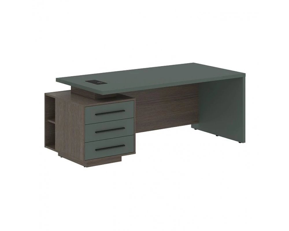 Стол руководителя с тумбой, левый 2000х900х750 Velion