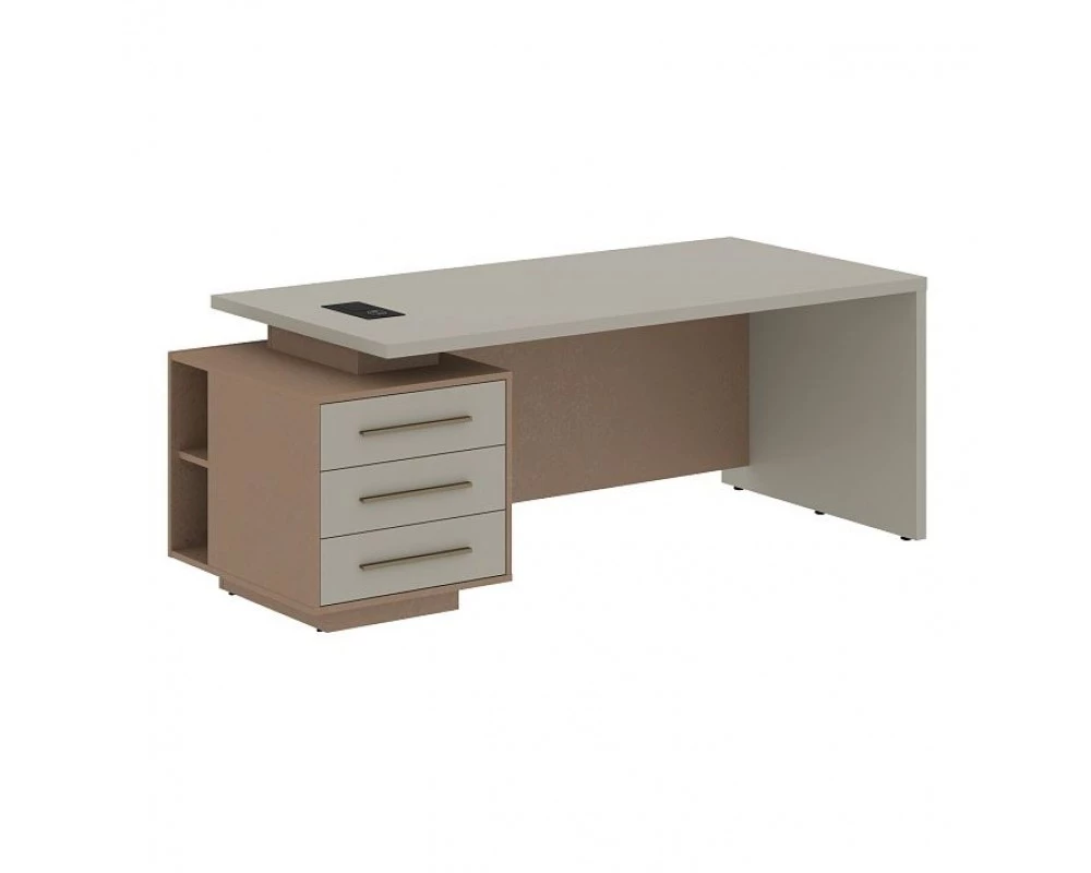 Стол руководителя с тумбой, левый 2000х900х750 Velion