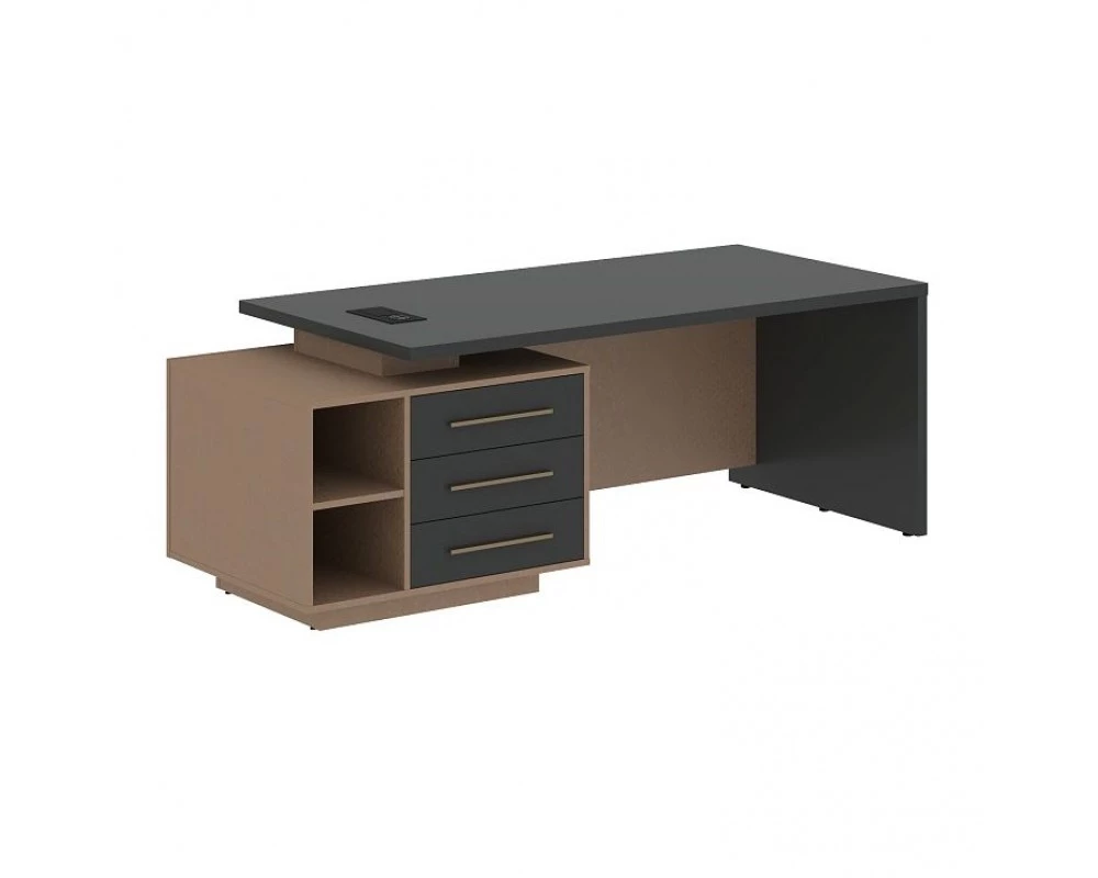 Стол руководителя с тумбой, левый 2100х900х750 Velion