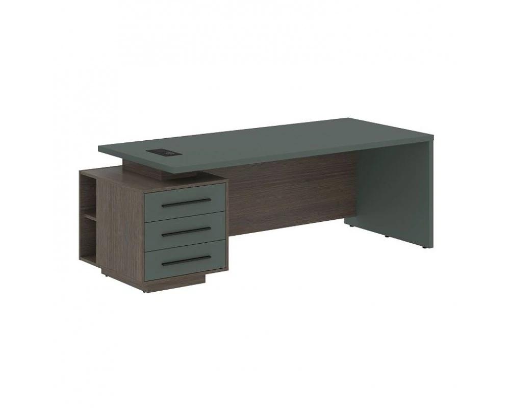 Стол руководителя с тумбой, левый 2200х900х750 Velion